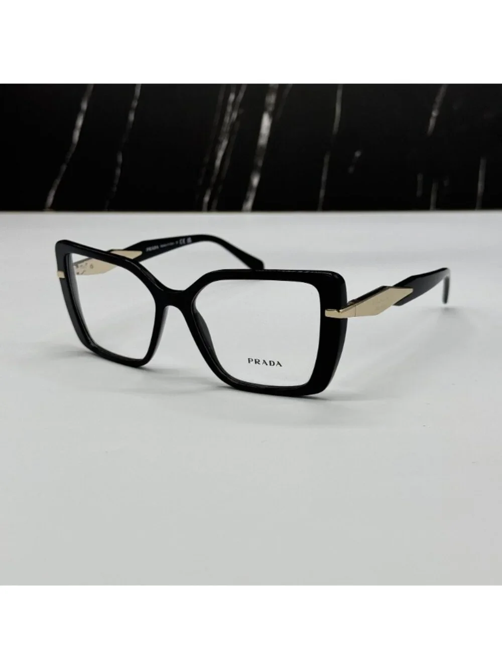 NWT Prada PR03ZV 1AB1O1 Black Butterfly Women Eyeglasses PR 03ZV